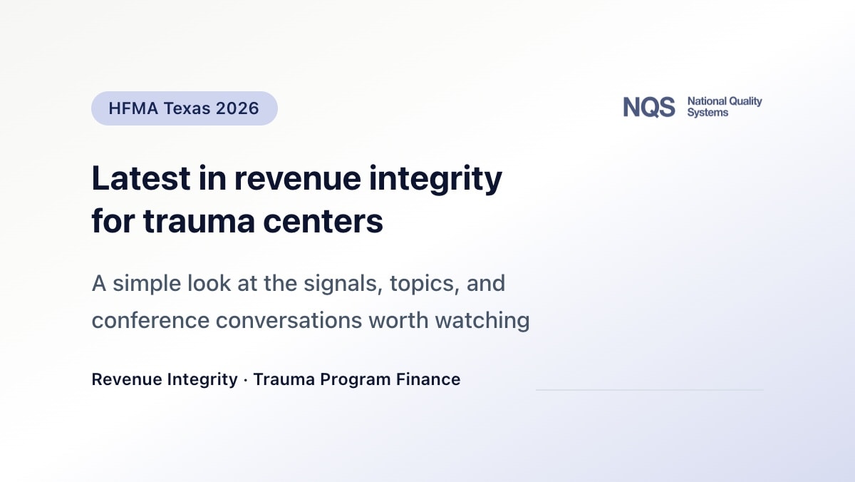 The latest in revenue integrity for trauma centers at the HFMA Texas State Annual Conference 2026