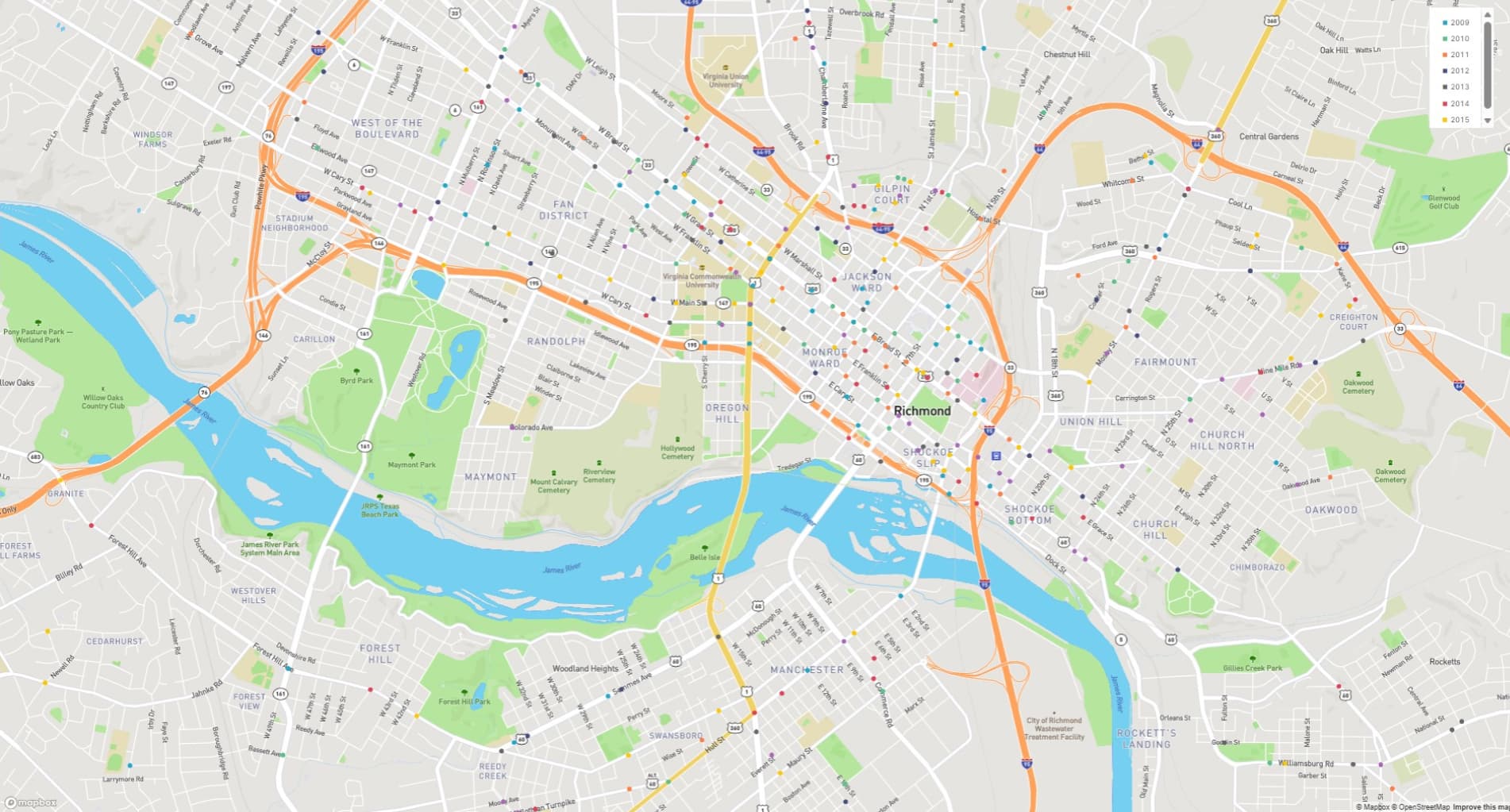 2D Map Visualization